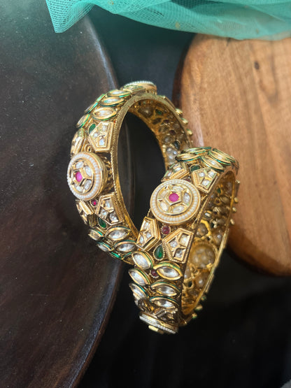 uncut kundan multicoloured kada