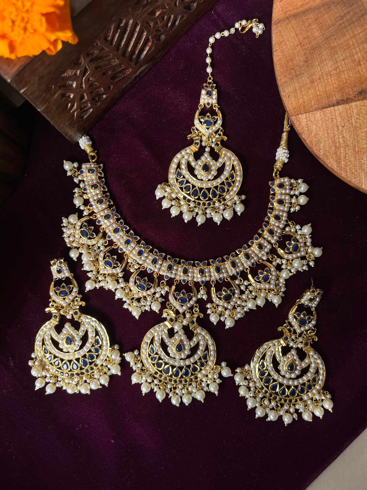 Hyderabadi Nizami Jadau Semi Bridal Set