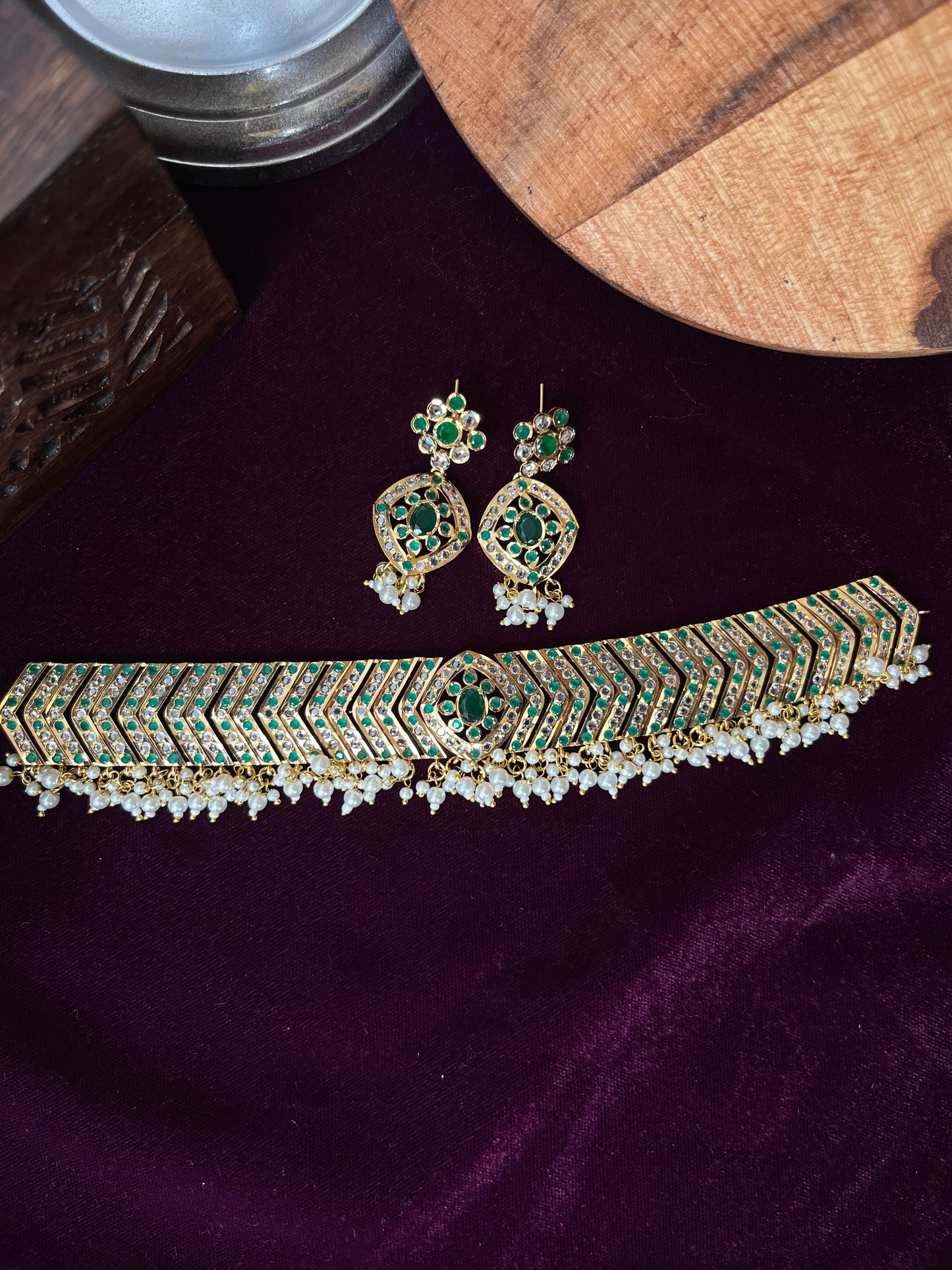 Hyderabadi nizami jadau choker