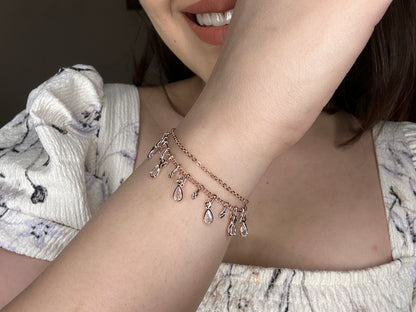 Diamond dropping neck charm/ bracelet