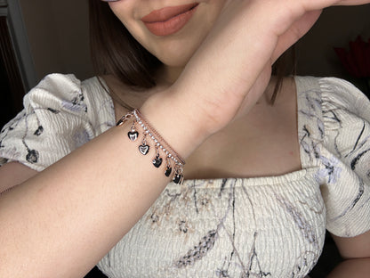 Mini Hearts pattern neck charm/ bracelet