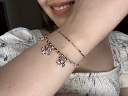 Floral pattern neck charm / bracelet