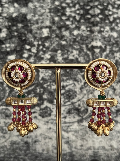 Rajwadi gold studs