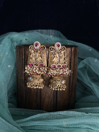 Doli baraat design rajwadi gold jhumkas