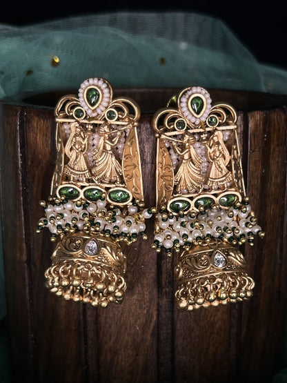 Doli baraat design rajwadi gold jhumkas