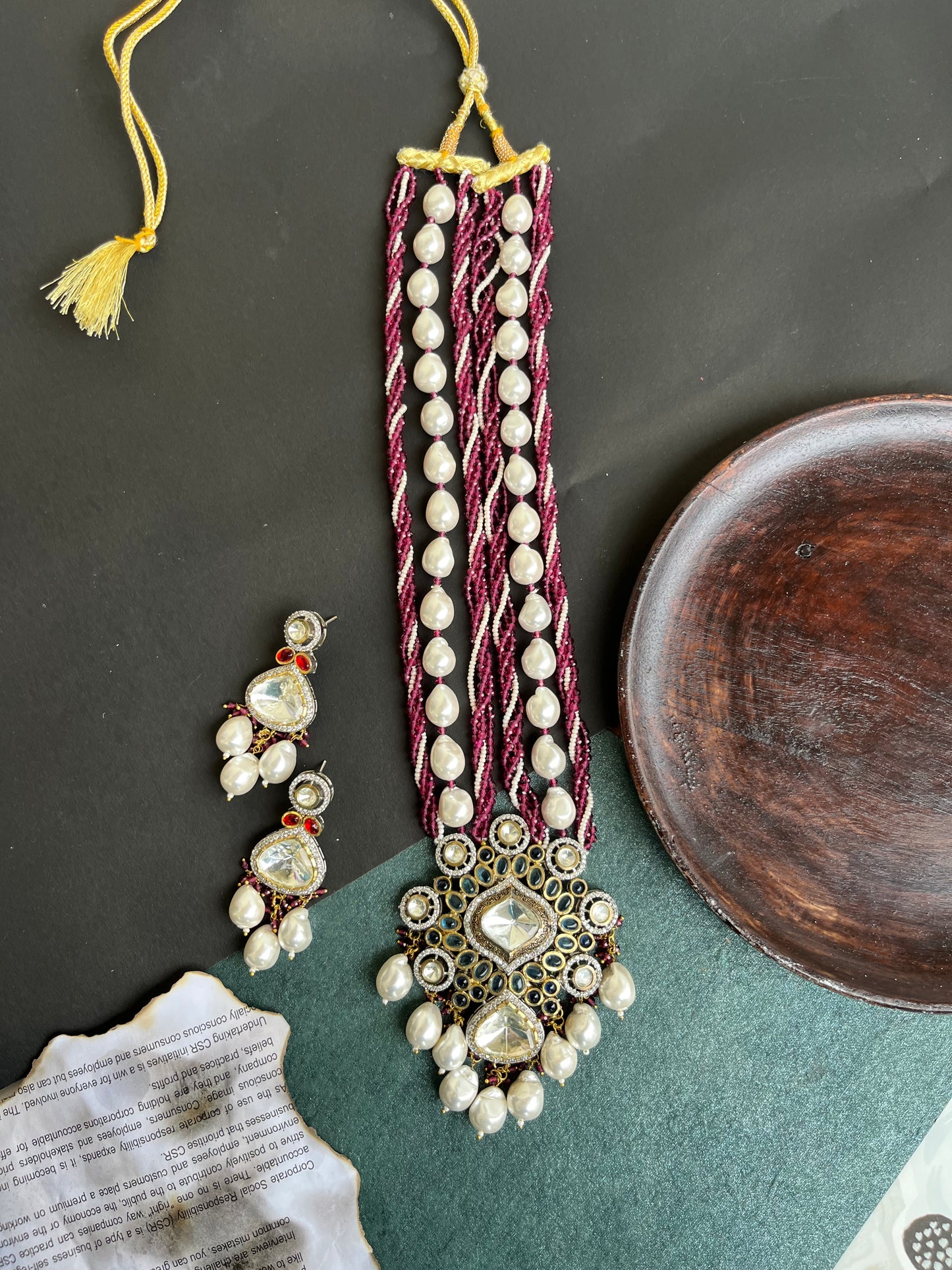 parab kundan set with real baroque pearls piroi