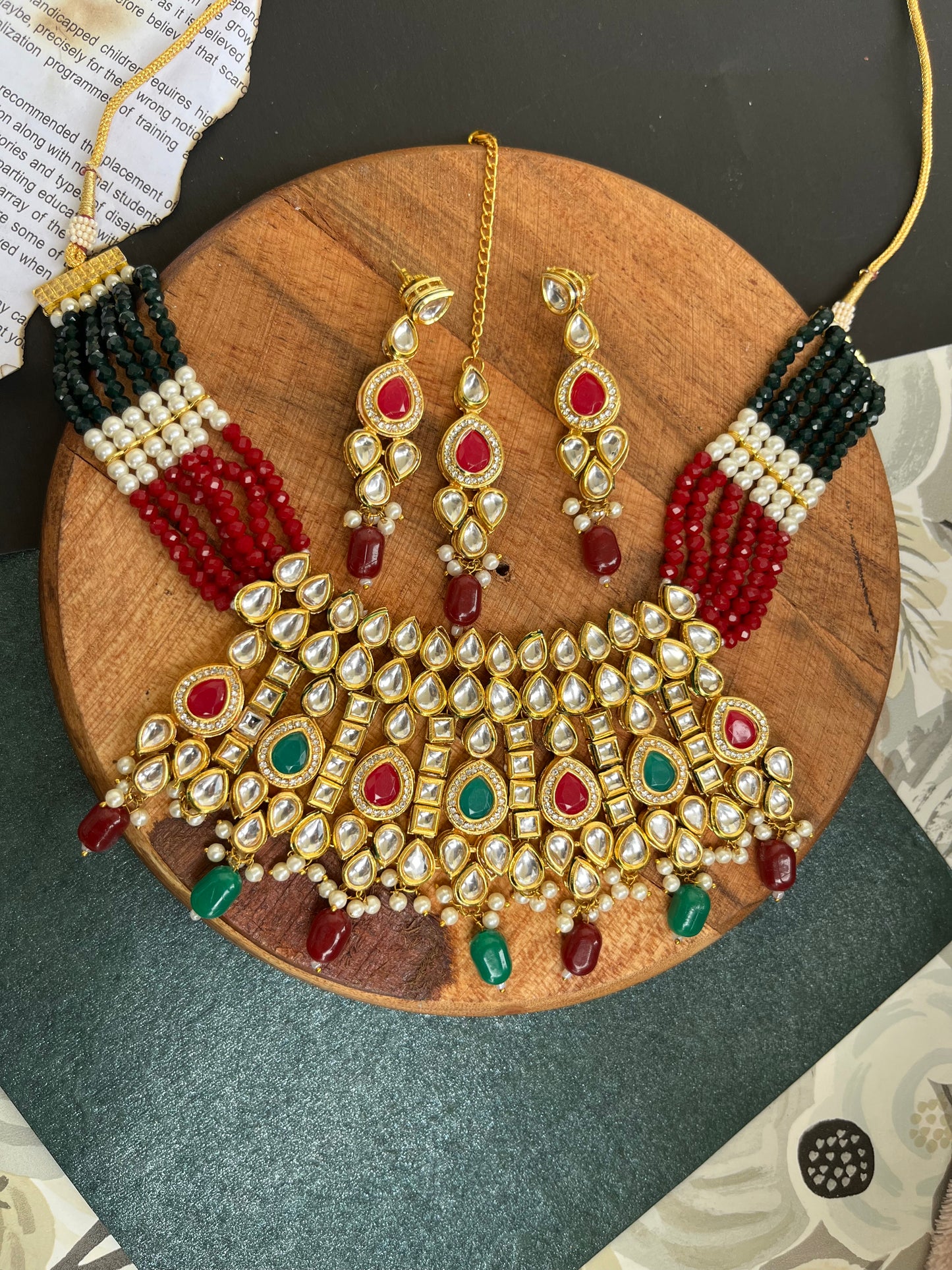 Meenakari kundan choker