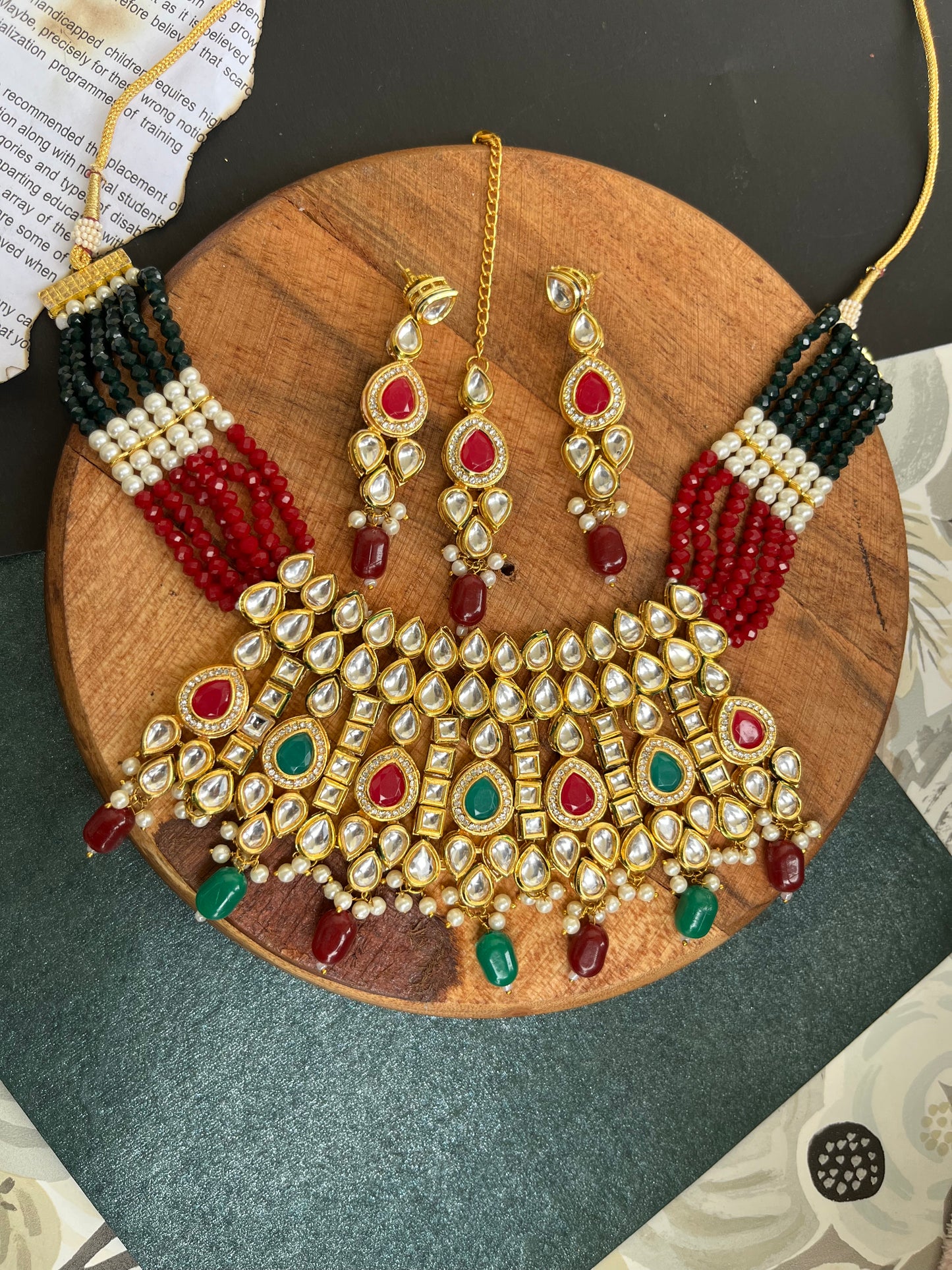 Meenakari kundan choker