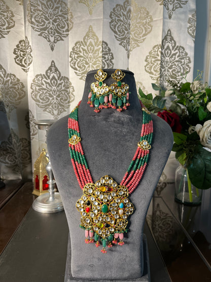 Pachhi kundan Navratan rani haar