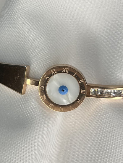 Mother of pearl evil eye Anti tarnish bracelets